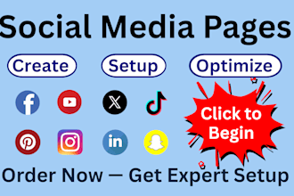 create and set up professional social media business pages