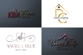 do real estate, realtor, and home logo design with a branding kit