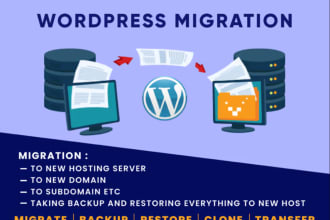 do wordpress website migration and move website to new host