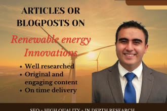 write articles or blogposts on renewable energy innovations