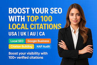 build accurate USA, UK, ca, and au local citations to boost your local SEO