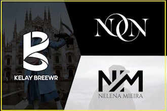 do modern clothing brand, monogram logo design