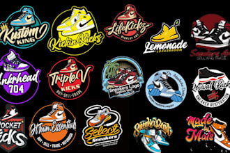 make a premium logo vector of your shoes brand or a sneaker store