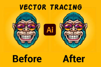 convert your raster logo, images to vector tracing