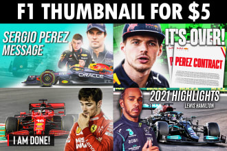 design youtube thumbnail for f1 channel