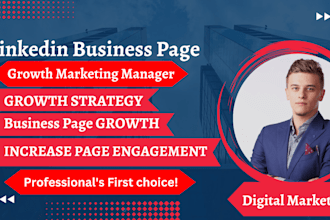 be your linkedin business page growth marketing manager, promote, strategy