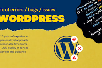 fix errors, bugs, issues on the website