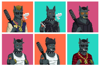 make stunning nft art and nft collection for you