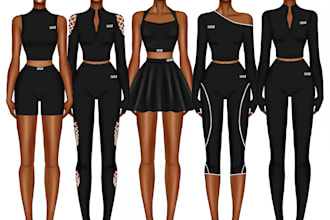 draw a fashion illustration or sketch