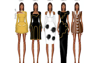 draw a fashion illustration or sketch