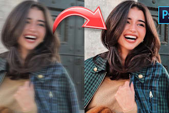 sharp and fix blur photos into 4k, restore and resize photo