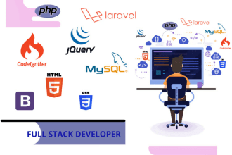 develop custom website using laravel, vuejs and angularjs