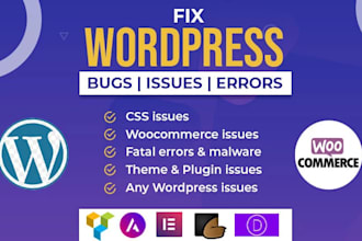 fix wordpress bugs and issues on your website