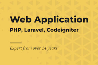 do web application in PHP laravel codeigniter website full stack web developer