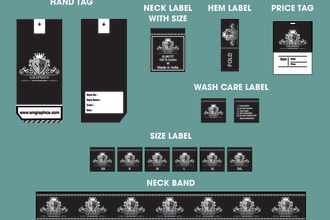 design clothing tag ,hang tag,size tag,neck label,care label