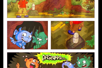 create a comic strip of your story
