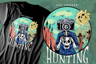 create hand draw ilustration for tshirt