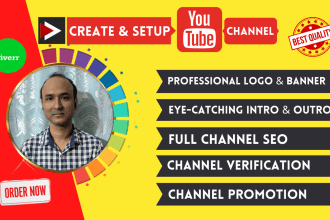 create and setup your new youtube channel professionally