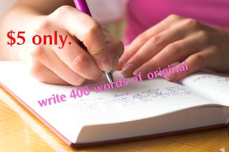 write 400 words of original
