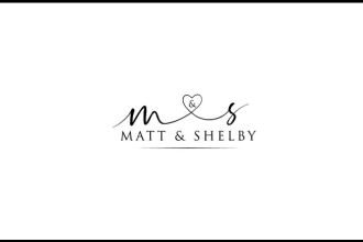 design wedding logo, wedding monogram or wedding initials with source file