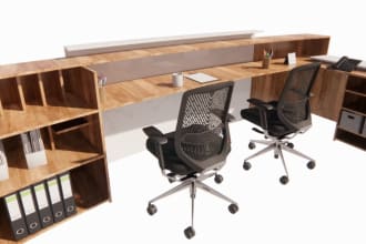 3d design the furniture for your office, bedroom or any space