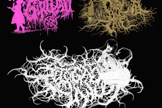 do a raw grindcore goregrind logo for you