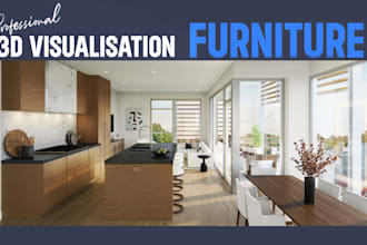 do  furniture modeling and 3d rendering