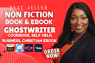 ghostwrite best seller non fiction ebook, kdp book writer