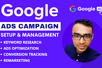 setup and manage google ads campaign, youtube video ads