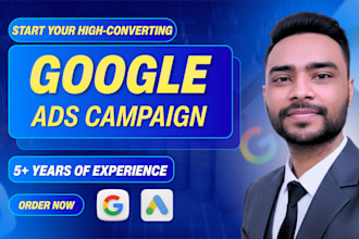 setup and manage google ads campaign, shopping ads, ppc search ads, pmax ads