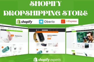 build or redesign shopify store, setup affiliate shopify store dropshiping store