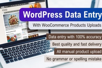 do wordpress data entry with woocommerce and shopify product upload