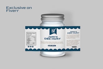 create brand jar labels, and food packaging design