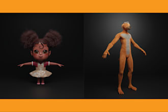 make 3d cartoonish characters in blender