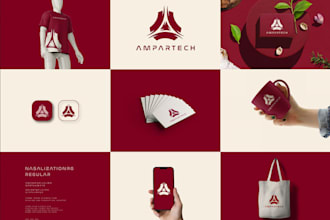 create a brand identity kit like logo, font, colour, brand guidelines etc