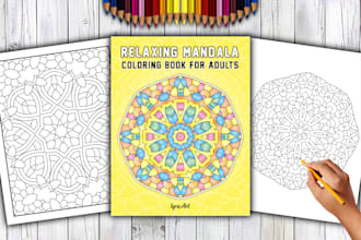 design mandala adult coloring book kids coloring book amazon kdp coloring book