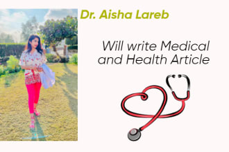 write medical and health related articles