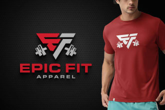 design gym, fitness, clothing brand and streetwear logo