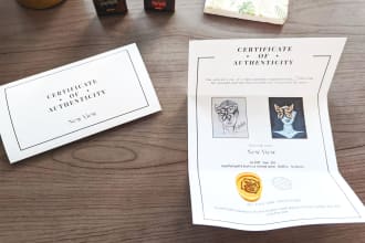 design a certificate of authenticity