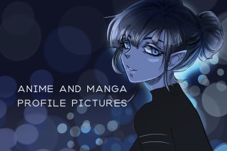 draw you an anime style portrait, profile picture