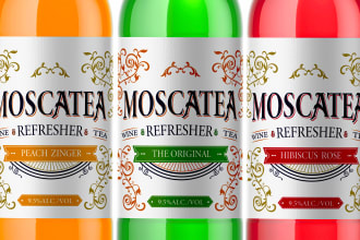 design winning product label, packaging design and 3d mockup
