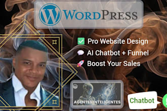 do modern wordpress site, elementor, SEO, ai