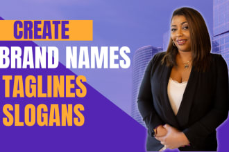 create brand names, slogan, tagline domain name