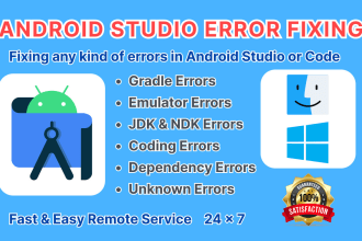 fix errors in android studio and code
