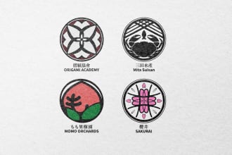 design japanese kamon style logo for you