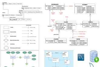 design database models and diagrams, schema, logical, physical, and relational