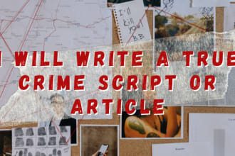 research and write a true crime script or article