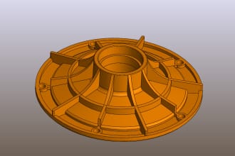 create 3d model form 2d cad and sketch or diagram for injection molding machine