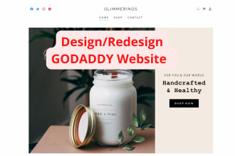 design SEO responsive godaddy website or ecommerce store