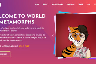 create nft website, nft landing page, nft minting website